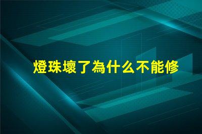 燈珠壞了為什么不能修 為什么燈珠老壞